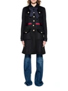 GUCCI Black Wool Coat With Bow,448610ZHW031205