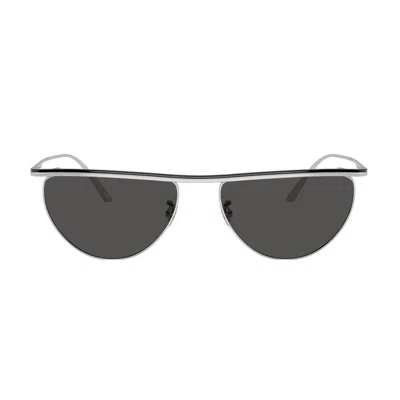 Oliver Peoples Womens Ov1342s 1984c Round-frame Metal Sunglasses Silver In Black