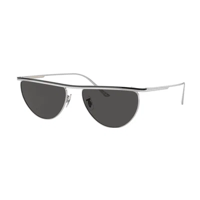 Oliver Peoples Womens Ov1342s 1984c Round-frame Metal Sunglasses Silver In Black