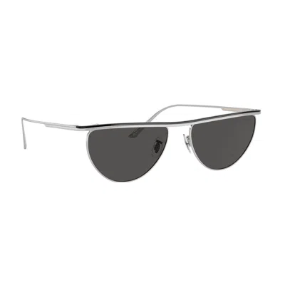 Oliver Peoples Womens Ov1342s 1984c Round-frame Metal Sunglasses Silver In Black