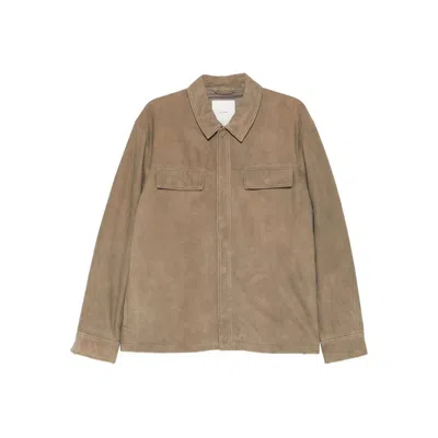 Calvin Klein Suede Shirt Jacket Clothing In Brown