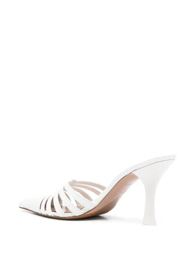 Paris Texas Nadia 85 Cutout Leather Mules In White