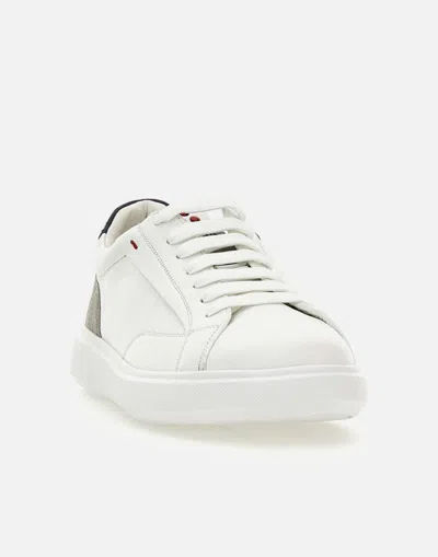 Peuterey Quarter White Leather Sneakers In White