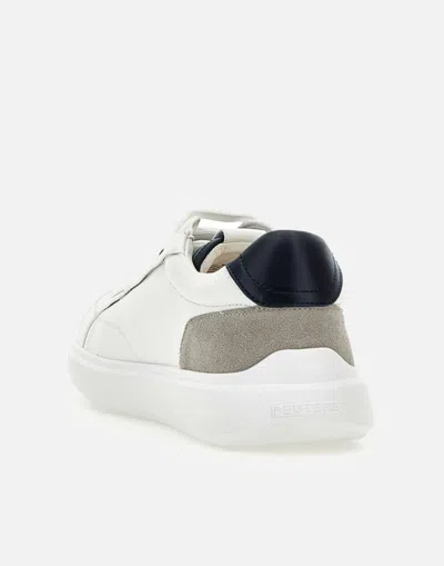 Peuterey Quarter White Leather Sneakers In White
