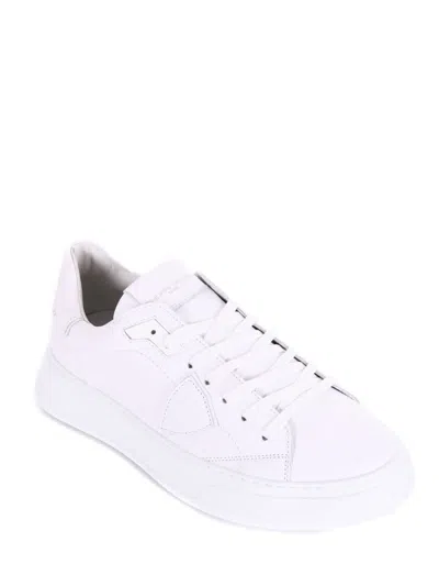 Philippe Model Temple Veau Leather Sneakers In White