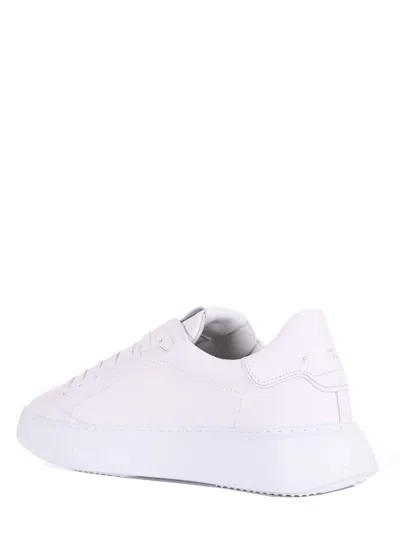 Philippe Model Temple Veau Leather Sneakers In White