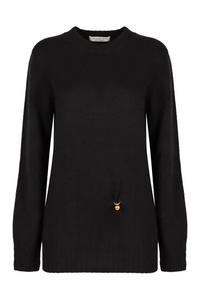 Philosophy Di Lorenzo Serafini Women's Luxe Wool-cashmere Blend Jumper In Black