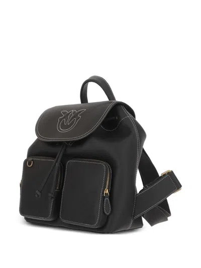 Pinko Multi-pocket Backpack In Black