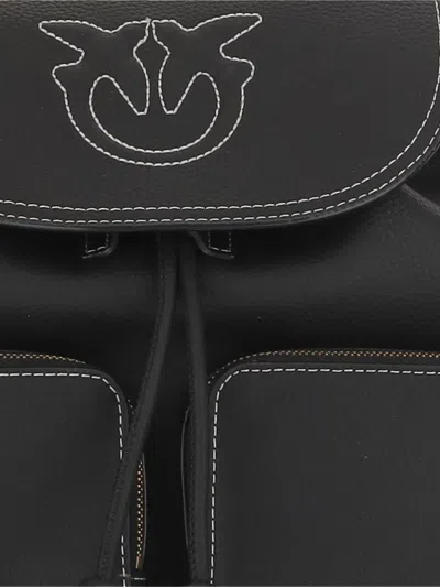 Pinko Multi-pocket Backpack In Black