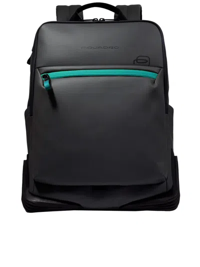 Piquadro Versatile Backpack Featuring Multiple Pockets In Black