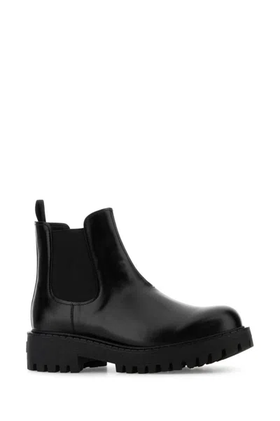 Prada Elastic-gusset Leather Boots