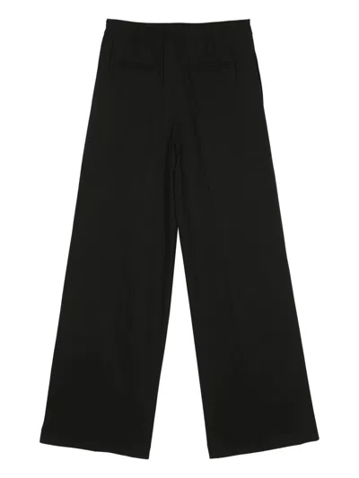 Pt Torino Lorenza Satin Trousers In Black