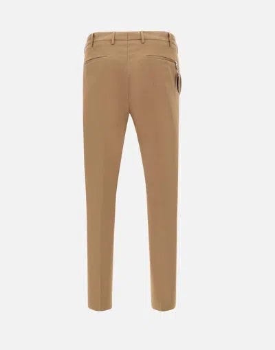 Pt Torino Dieci Camel Wool Trousers With Contemporary Edge Collection