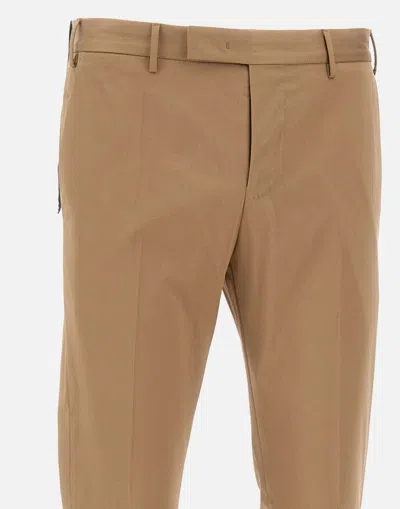Pt Torino Dieci Camel Wool Trousers With Contemporary Edge Collection