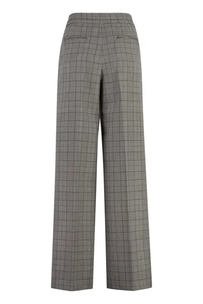 Pt Torino Pt01 Wide Leg Check Trousers