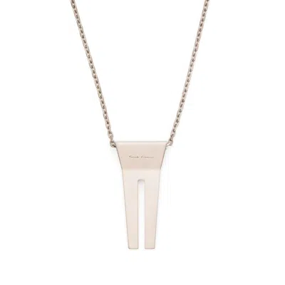 Rick Owens Open-trunk Charm Necklace In Neutral