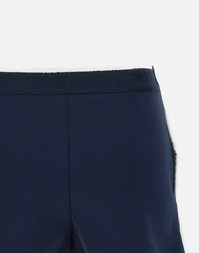 Lacoste Stretch Tennis Shorts With Piping And Side Stripe In Blue