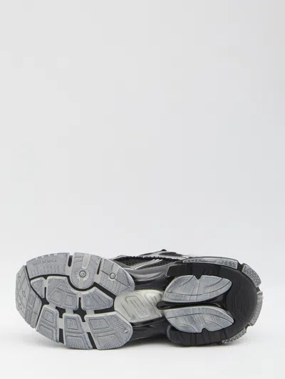 Balenciaga Mesh Runner Sneakers Embossed Size In Black