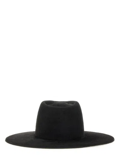 Ruslan Baginskiy Wide Brim Structured Felt Hat In Black