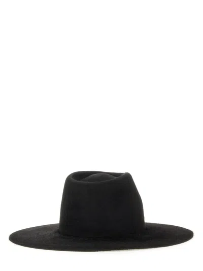 Ruslan Baginskiy Wide Brim Structured Felt Hat In Black
