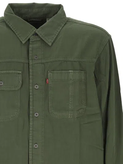 Levi's Auburn Worker Relaxed Fit Shirt In Green In Green