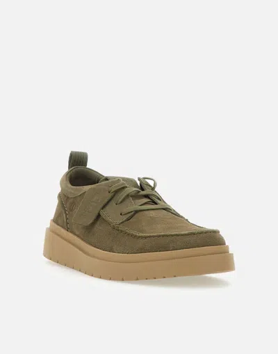 Clarks Lace-up Shoes In Soft Olive Green Suede