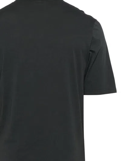 Saint Laurent Logo-embroidered Jersey T-shirt In Black