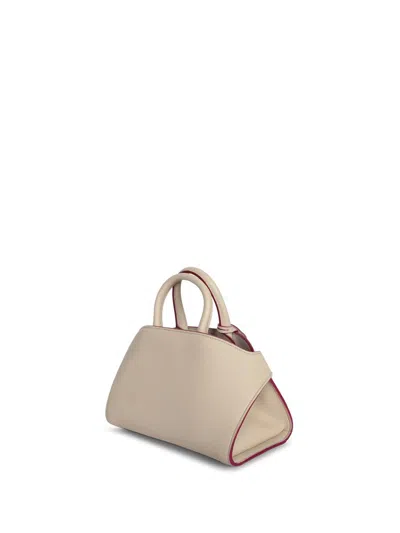 Ferragamo Hug Mini Stone Bag Beige In White