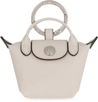 Longchamp Le Pliage Xtra Key Ring In White