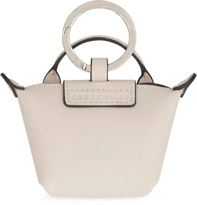Longchamp Le Pliage Xtra Key Ring In White