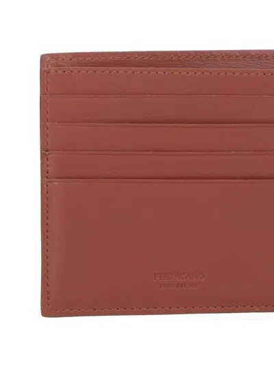 Ferragamo Fold Wallets Bi-fold Design In Brown