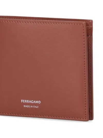 Ferragamo Fold Wallets Bi-fold Design In Brown