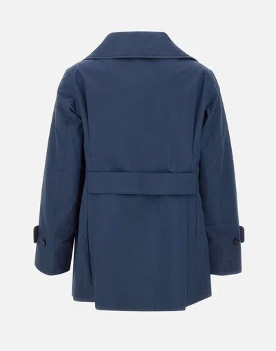 Save The Duck Double-breasted Blue Coat With Tailored Silhouette In Blue