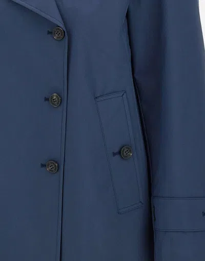 Save The Duck Double-breasted Blue Coat With Tailored Silhouette In Blue