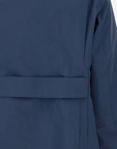 Save The Duck Double-breasted Blue Coat With Tailored Silhouette In Blue