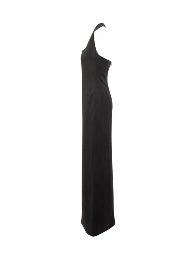 Solace London Illona Crepe Halterneck Gown In Black