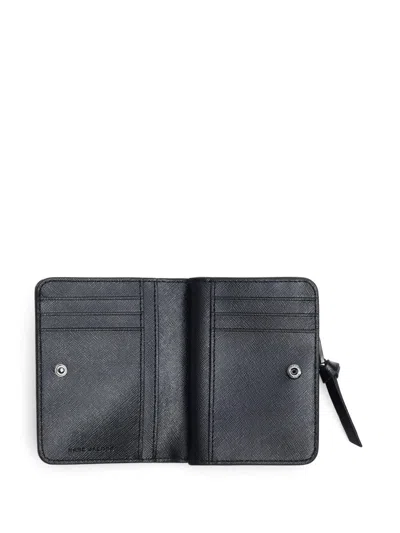 Marc Jacobs Black Leather Mini The Utility Snapshot Dtm Wallet In Black