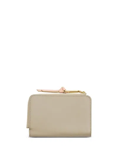 Marc Jacobs Khaki Leather Utility Snapshot Dtm Slim Wallet In Neutral