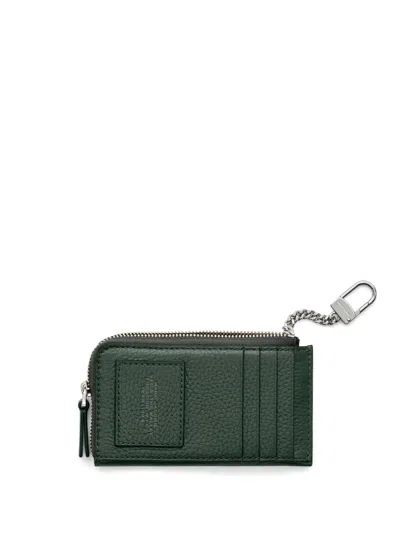 Marc Jacobs Hammered Leather Wallet Padlock Detail In Green