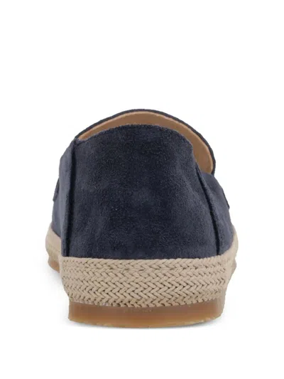 Stuart Weitzman Loafers With Espadrille Sole And Suede Upper In Blue