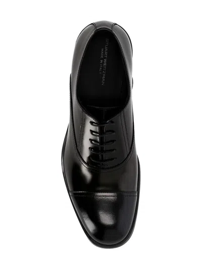 Stuart Weitzman Club Classic Oxford Shoes In Black