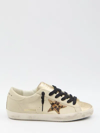 Golden Goose Super Star Sneakers In Gold