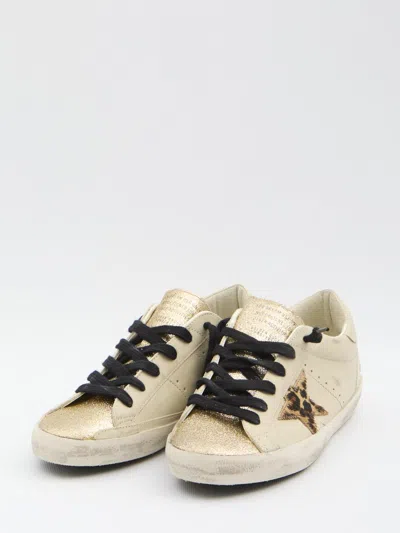 Golden Goose Super Star Sneakers In Gold