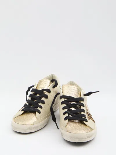 Golden Goose Super Star Sneakers In Gold