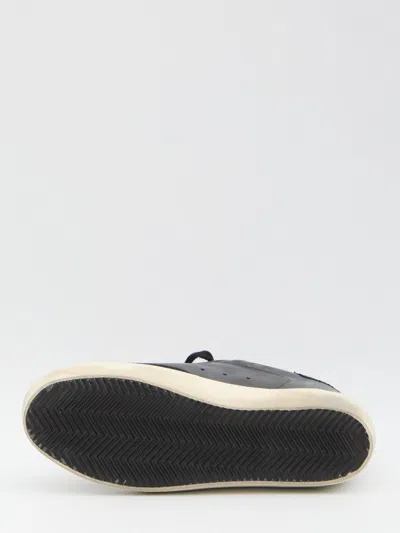 Golden Goose Super-star Black Low Trainer With Rhinestones