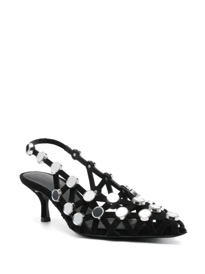 Attico The Grid Pumps With 50mm Back Strap