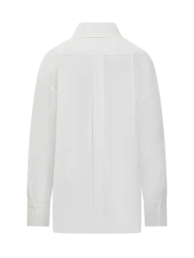 Attico White Logo Cotton Shirt In White
