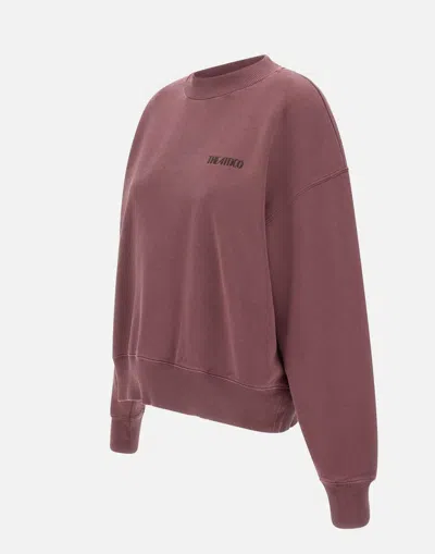 Attico Sweatshirt American Fleece Mauve Fade 863 In Pink