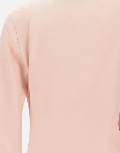 Theory Lapel Wrap Blush Blouse With V-neck