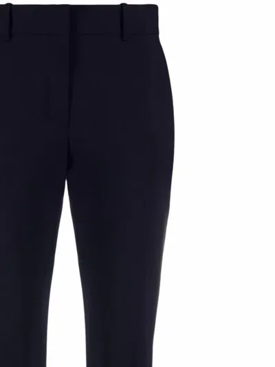Theory Mid-rise Cropped Trousers In Blue